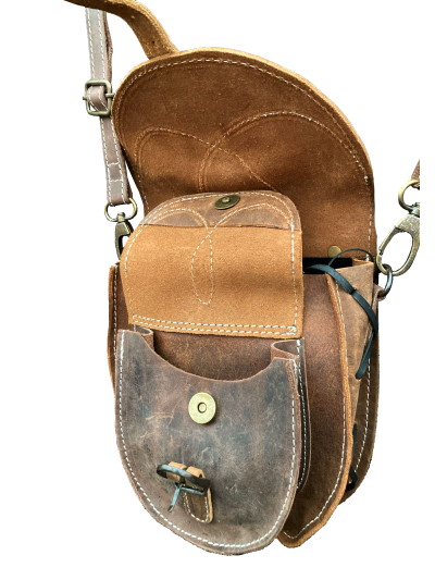 Trollfelsen Mittelalter Gewandung Beutel Tasche Leder Amaury Braun _3_